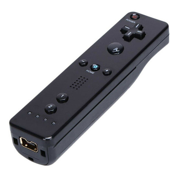 Ersättnings trådlös fjärrkontroll för Wii för Wii U för Wiimote-WELLNGS Black
