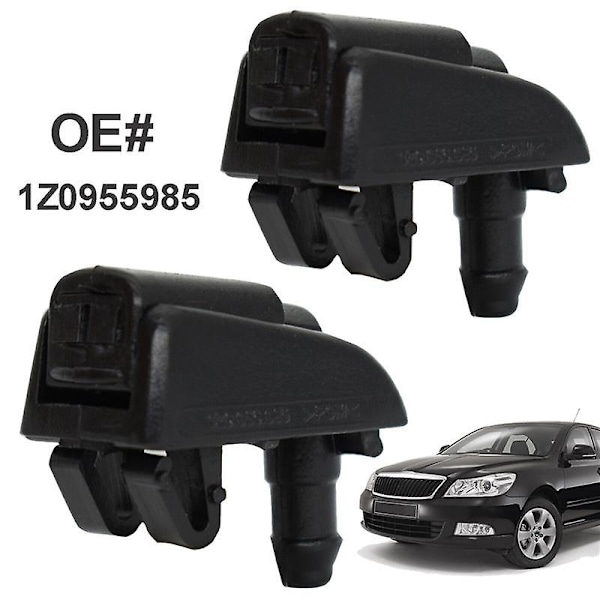 2PCS Vindruta Vindruta Spolarmunstycke Spray Jet 1Z0955985 för OCTAVIA 2004-2015-WELLNGS