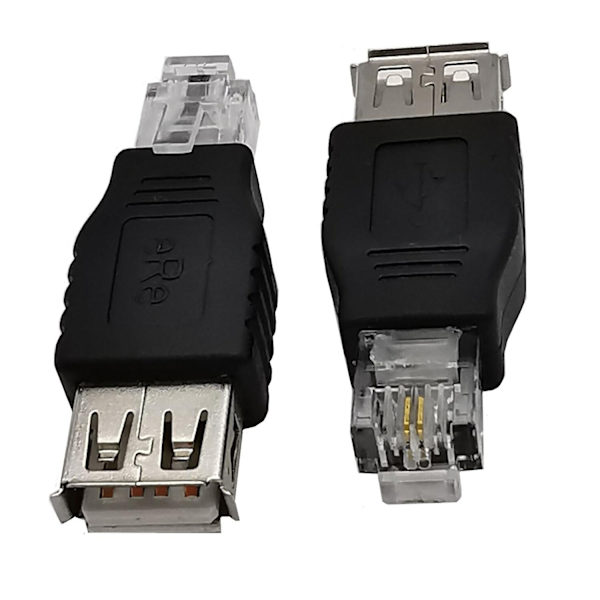 JUNSUNMAY USB A Hunn til RJ11 6P2C Adapter Mini Konverter (IKKE for RJ9 håndsettport) - WELLNGS