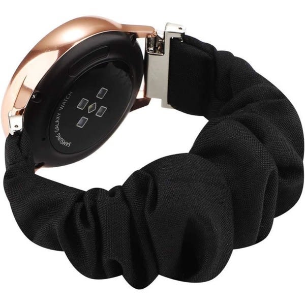 Passar till Garmin Venu Sq-band för kvinnor, 20 mm feminint elastiskt scrunchie - WELLNGS