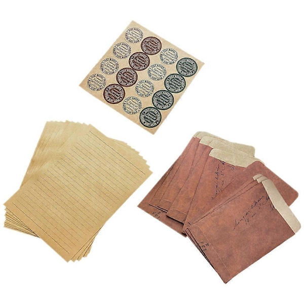 Set med brevpapper, kuvert och brevpapper, vintage kuvertset - WELLNGS
