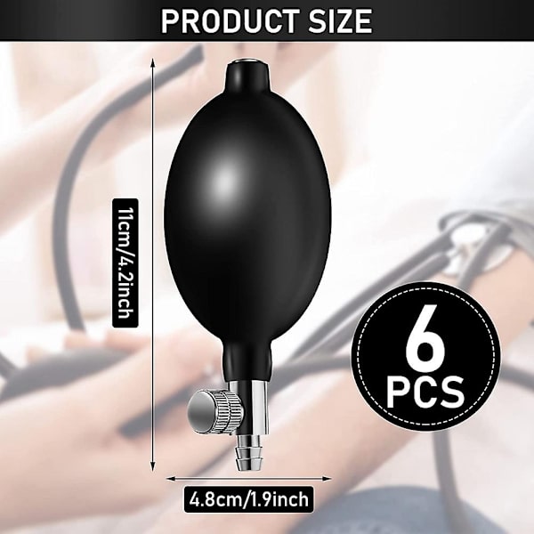 6 st blodtrycksmanschett ersättningslampa pump justerbar handklämpump manuell sfygmomanometer-WELLNGS