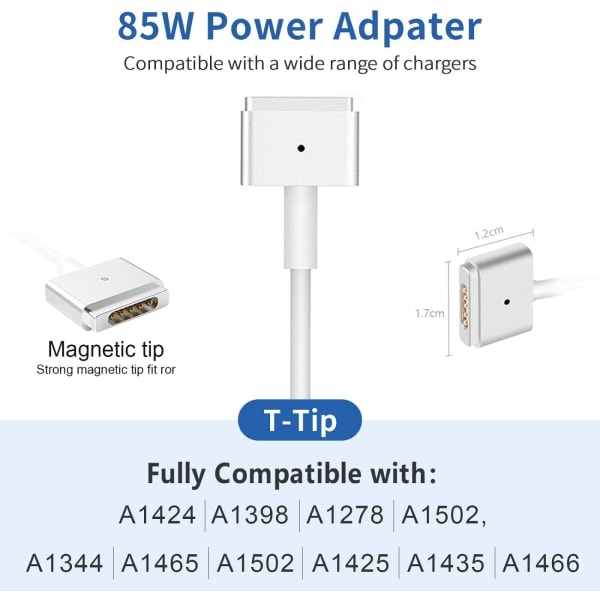 85W Magsafe 2 lader for Apple Macbook Pro 13" 15" 17"-WELLNGS