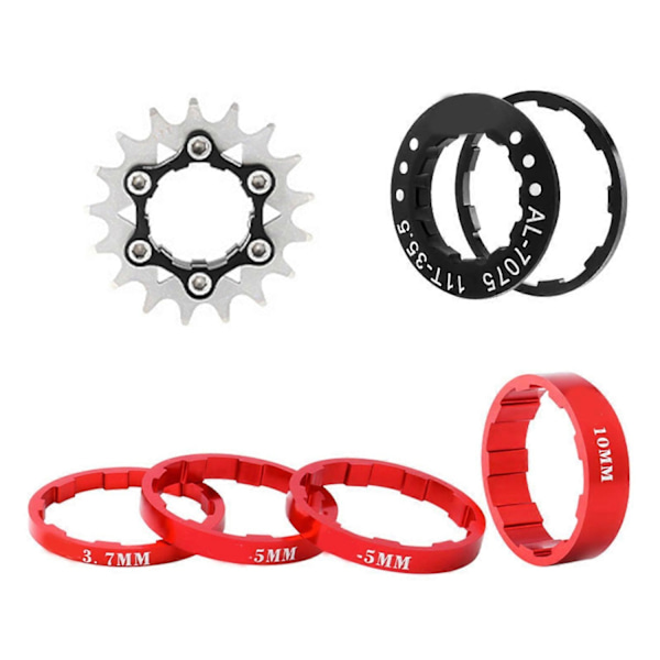Single Speed Cykel Frihjul Cykler Svinghjul Høj Styrke Rustfrit Stål Cykler Tandhjul Kompatibel med Mountainbike Del-WELLNGS 17T