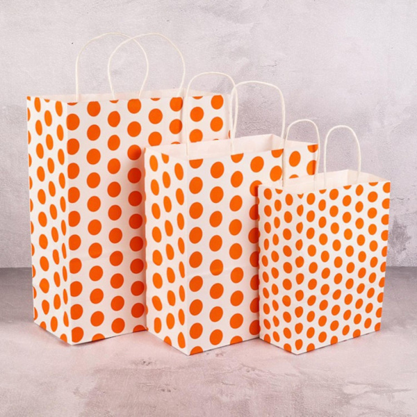 Tryckta presentpåsar med handtag, inslagning av godispapper, paket i olika färger - WELLNGS 0 0