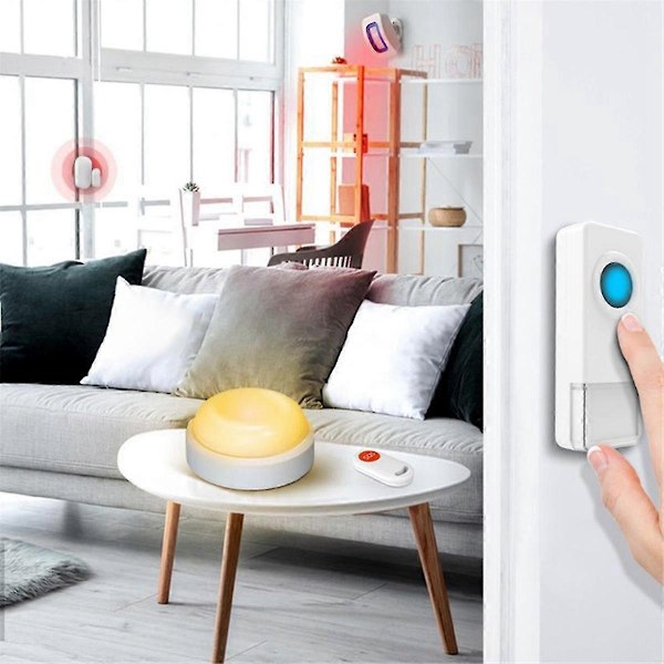 Postkasse Alarm Mail Chime Notifikationssystem - Mail Alarm 240 m Lang Rækkevidde Trådløs Postkasse Alarm med LED Lys Blinkende Udgave - WELLNGS