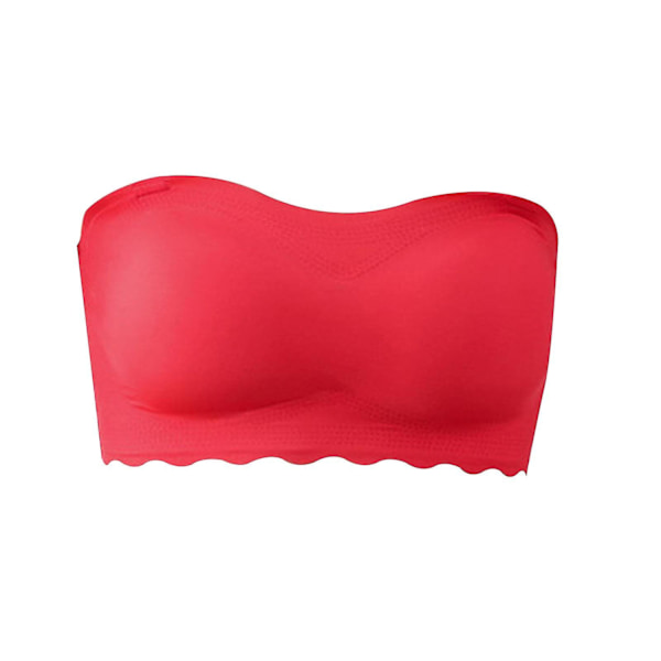 Fantastisk En-axlad Bh, Fantastisk Plus Size En-axlad Osynlig Push Up Bh - WELLNGS Red 4XL