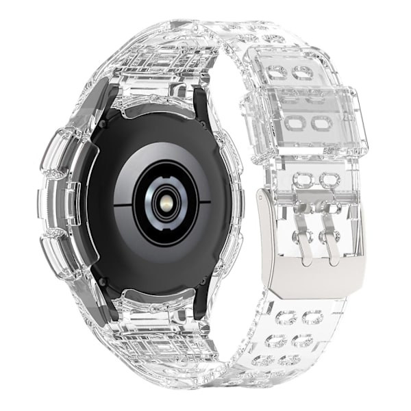 Til Samsung Galaxy Watch4 Classic 46mm Rem Justerbar Rem med Integreret Etui-WELLNGS Transparent Style H Samsung Galaxy Watch4