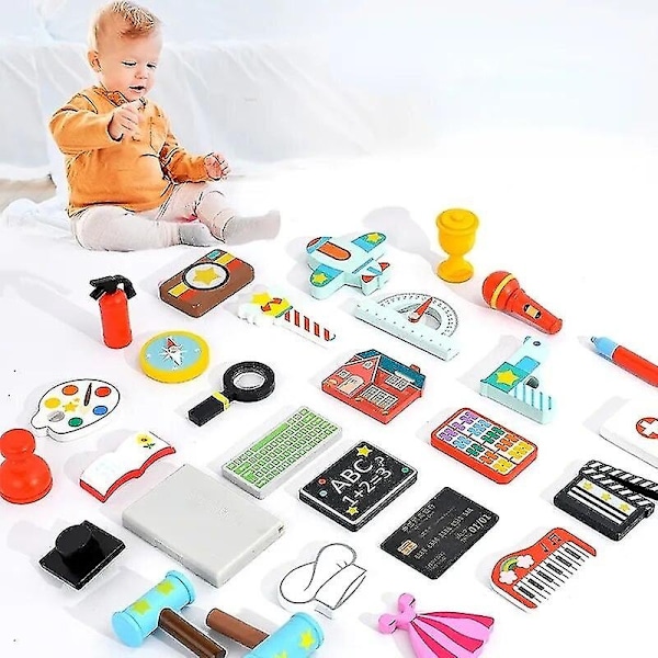 Baby Draw Lots Props Toys Ettårig Fånga Födelsedag Ceremoni Låtsaslek Zhuazhou Simulering Leksak Set Ett År Födelsedagsfest-WELLNGS 17 pieces