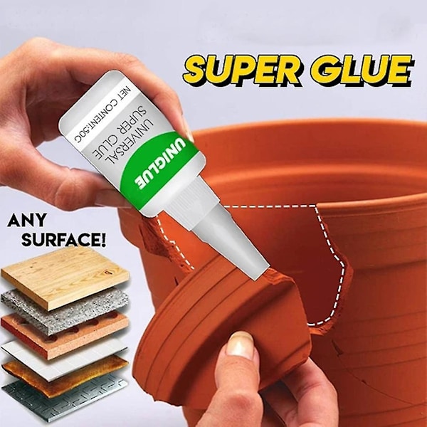 Uniglue Universal Super Glue Stærk Plastiklim kompatibel Resin Keramisk Metal Glas-B8-WELLNGS