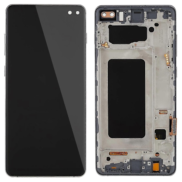til Samsung Galaxy S10 Plus G975 LCD Skærm og Digitizer Samling + Ramme Udskiftningsdel - WELLNGS Style A