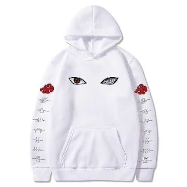 Naruto Cosplay Hettegenser Harajuku Sweatshirts Menn Bomulls Hettegensere-WELLNGS white XXL
