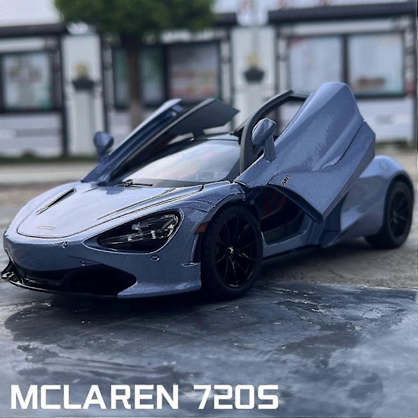 1:24 McLaren 720s Zink Legering Bil Diecast Model, Dekorativ, Mini Køretøj, Gave til Børn, Kærester, Unge - WELLNGS Bigsliver