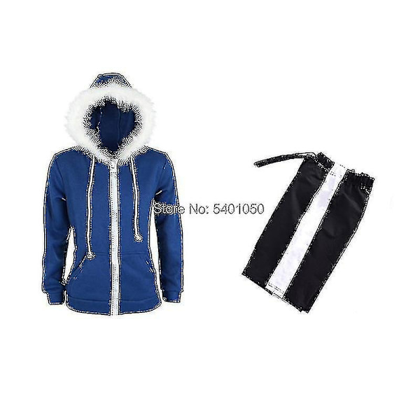 Chomel Undertale Sans Cosplay Hoodies Latex Maske Cool Skelet Cos Blå Frakke Halloween Cosplay Kostume Unisex Jakke Hovedbeklædning-WELLNGS just a coat and pants M