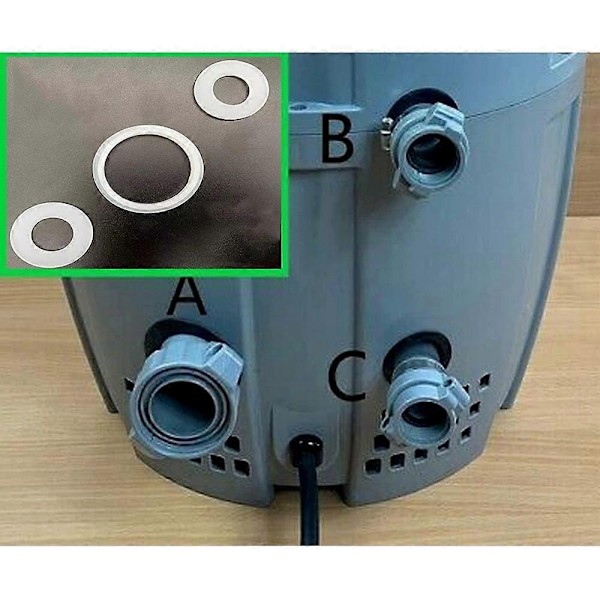 4-delt koblingspakning for Colemans Lay-Z-spa, A og B/C koblingspakninger - WELLNGS