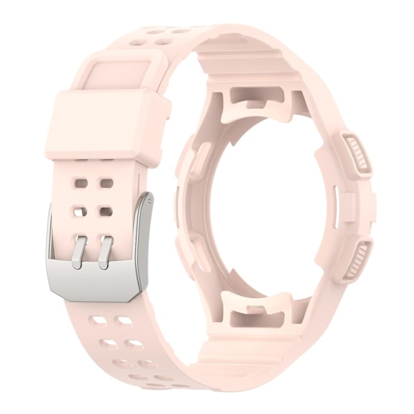 Til Samsung Galaxy Watch4 Classic 46mm Rem Justerbar Rem med Integreret Etui - WELLNGS Light pink Style F Samsung Galaxy Watch4