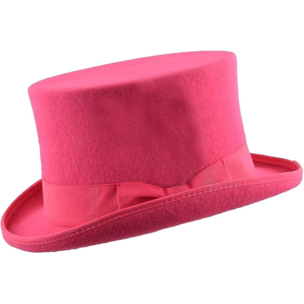 Handgjord ulltopphatt med satinfoder - WELLNGS Pink S