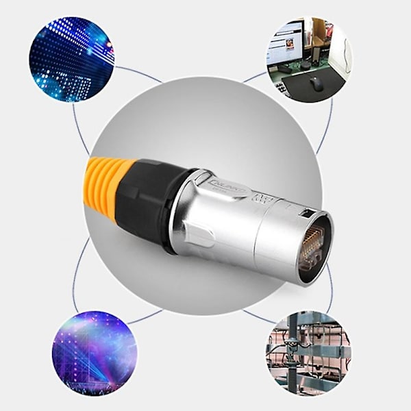 IP67 Nettverk RJ45 Vanntette Kontakter / Ethernet RJ45 Vanntett Plugg + Vanntett Sokkel for Utendørs Ethernet - WELLNGS