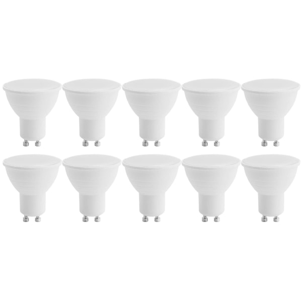 LED GU10 Spotlight-lampor, 5W varmvit 3000K (motsvarande 50W halogen) Energisparande glödlampa, 400LM 120° stråle ej dimbar, 10 st.-WELLNGS