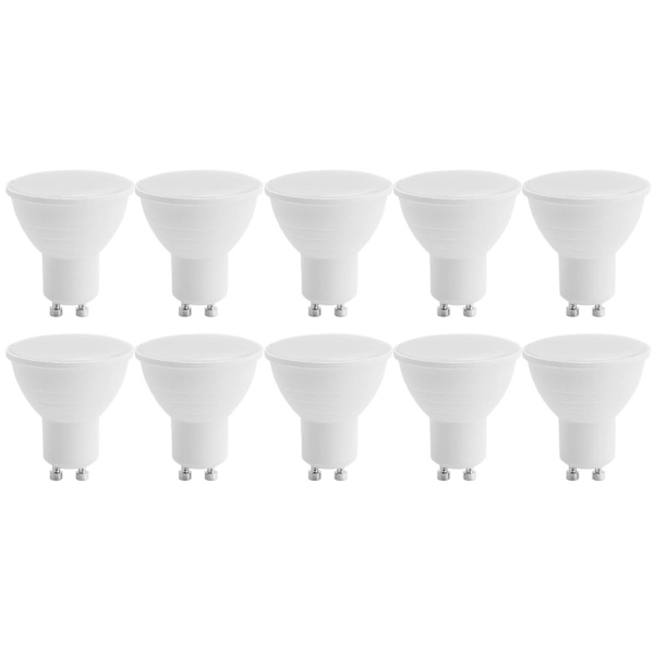 LED GU10 Spotlight pærer, 5W varm hvid 3000K (50W halogen ækvivalent) Energibesparende pære, 400LM 120° stråle ikke dæmpbar, 10 stk.-WELLNGS