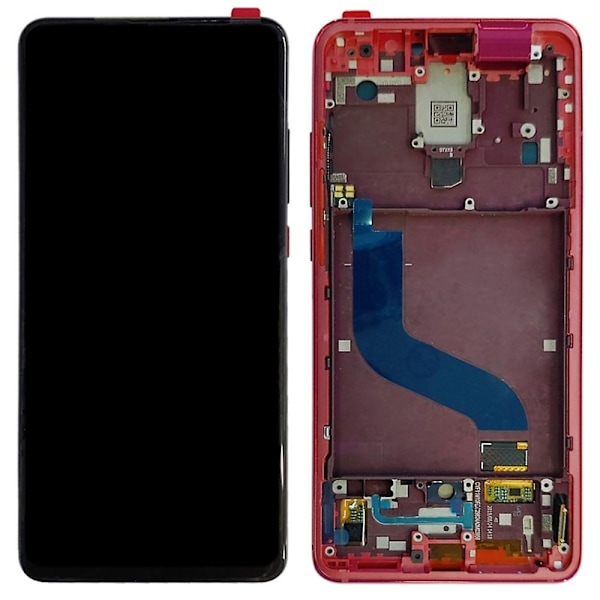 for Xiaomi Mi 9T/Mi 9T Pro/Redmi K20/Redmi K20 Pro LCD-skjerm og digitizer-enhet + ramme-WELLNGS Red