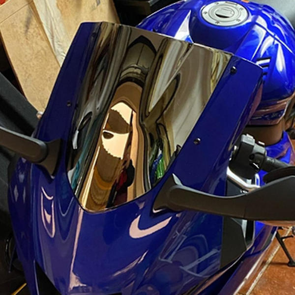 Yamaha Yzf R6 600 R7 700 Yzfr6 Yzfr7 2017-2022 -tuulilasi, kaksoiskuplainen tuulilasi, moottoripyörän lisävarusteet, kate, deflektori - WELLNGS Iridium