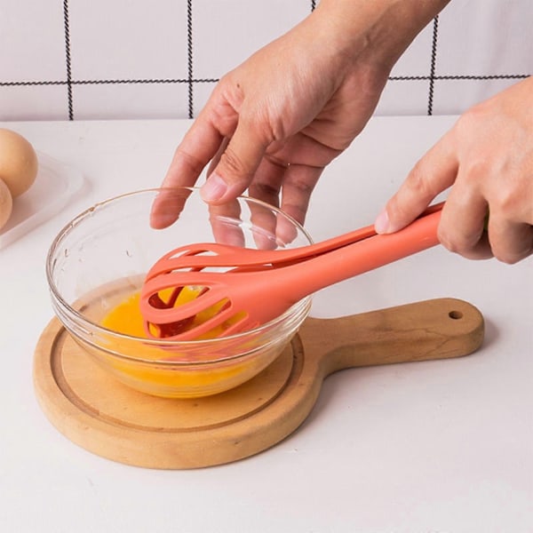 2-i-1 Matklype og Visp 2023 Ny Multifunksjonell Visp Brødklype Håndholdt Plast Brødklype Pasta Multifunksjonelt Kit-WELLNGS Orange
