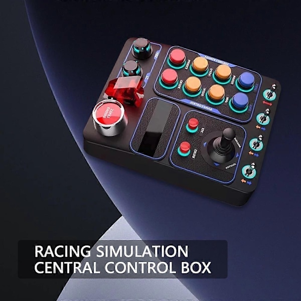 PXN CB1 Sim Racing Knapplåda med RGB-belysning, 30 programmerbara knappar för lastbils- och racingspel - WELLNGS