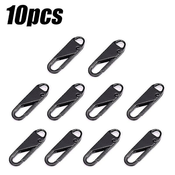 10 st Fashion Metall Blixtlås Slider för Kläder Blixtlås Reparationssats Blixtlås Dragkedja för Blixtlås Slider-WELLNGS