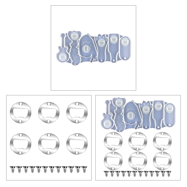 DIY Flasköppnare Silikonform Öppnare för Flaskor Korköppnare Kristall Epoxihartsform-WELLNGS A
