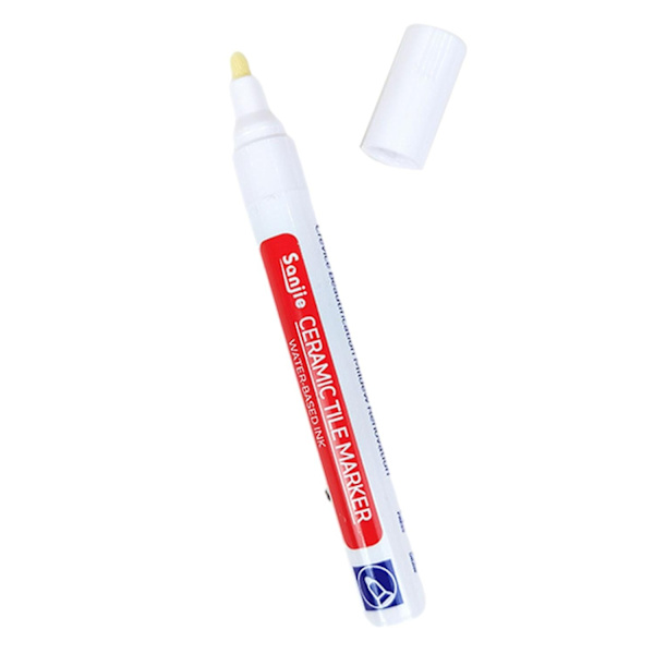 Vanntett Fugenfyllerpenn for Fliser Lettvekt Flisfyllingstilbehør for Restaurering av Flisvegg Fl-WELLNGS White 1pcs