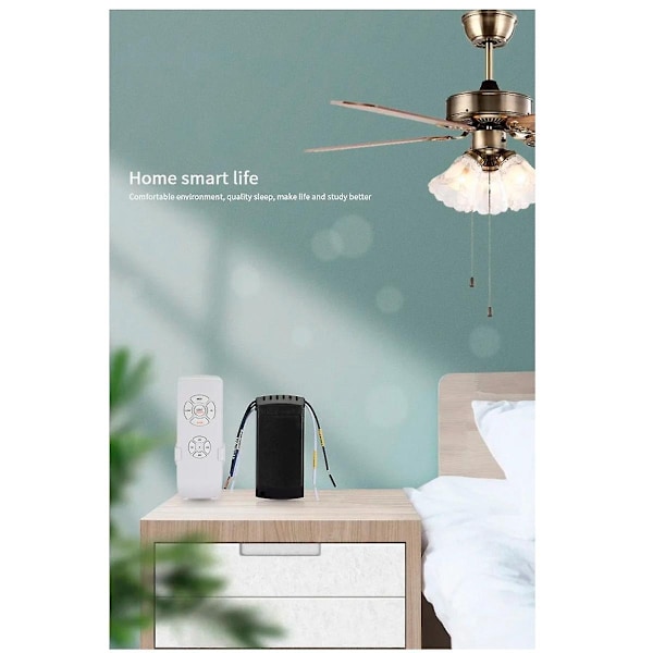 Tuya WiFi Smart Takfläkt Fjärrkontroll Kit APP-kontroll Smart Hem Justerad Vindhastighet för Alexa-WELLNGS