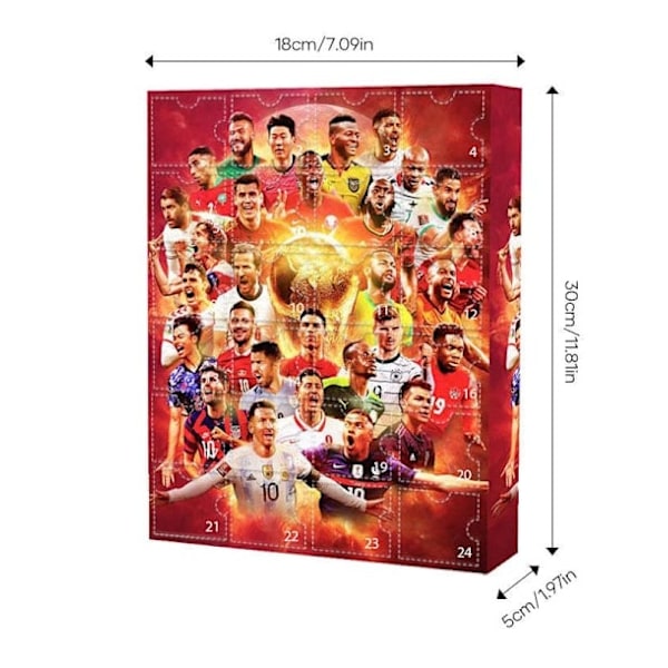 VM-Adventskalender 2024 VM-Adventskalender Juleblindboks Messi, Salah, Mbappe, Ronaldo osv. -WELLNGS 6