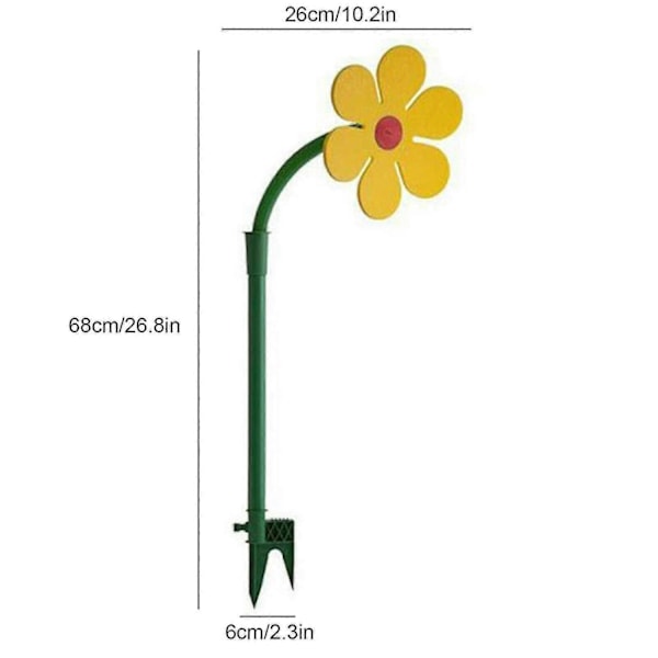 Crazy Daisy Sprinkler 360 Grader Roterande Blom Automatisk Trädgård Bevattningssystem Roligt Mobil - WELLNGS