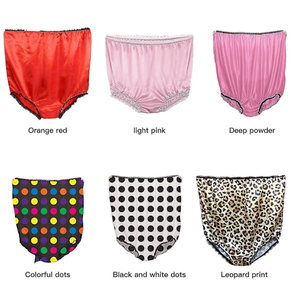 Morsomme Store Undertøy Mama Truser Pluss Størrelse Bestemor Truser White Elephant Vits Gave til Kvinner Menn, 100% New-WELLNGS Leopard print