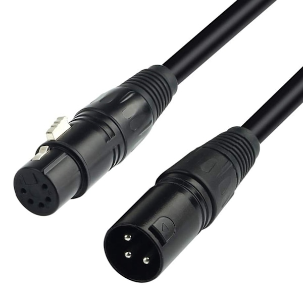 Xlr han 3-polet til Xlr hun 5-polet & Xlr hun 3-polet til Xlr han 5-polet lydkabel, til mikrofon-WELLNGS