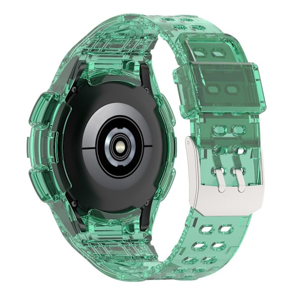 Til Samsung Galaxy Watch4 Classic 46mm Rem Justerbar Rem med Integreret Etui Grøn-WELLNGS Transparent Style A Samsung Galaxy Watch4