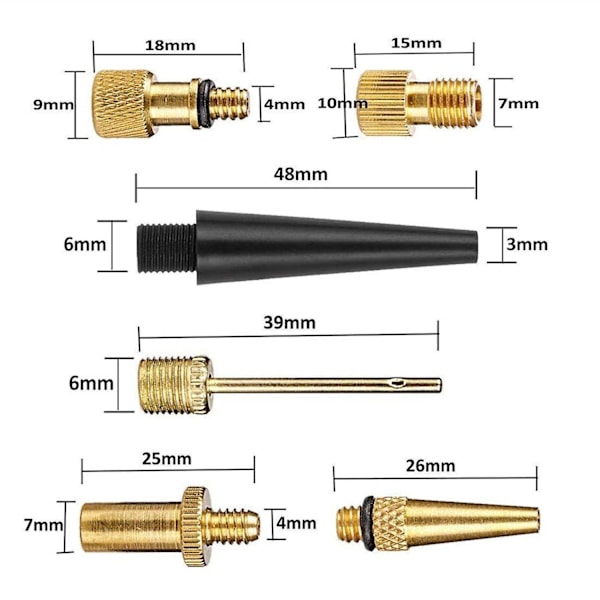 Cykelpump Cykelventil Adapter 14 st Luftpump Tillbehör-WELLNGS