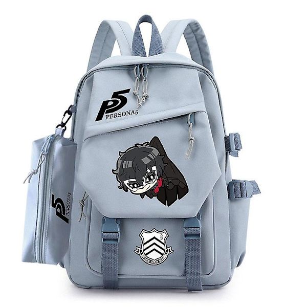 Persona 5 Anime Koulu Reppu Nylon Reppu Reppu Rentouttava Matkalaukku Reppu Mochila-WELLNGS 5