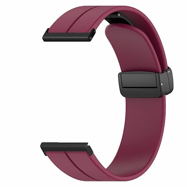 24 mm silikonarmband för Suunto Spartan Sport Wrist HR Baro/ Suunto 7 (tjock fjäderstång) - WELLNGS Wine Red