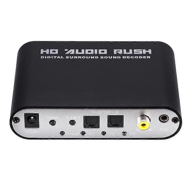 5.1 Kanal Dts Kompatibel med Ac-3 Audio Dekoder Digital Optisk/Koaksial til Analog Lotus Hode Kompatibel med Lyddekoder Konverter-WELLNGS