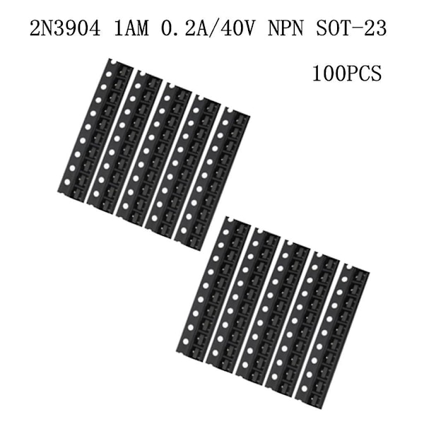 100 stk 2N3904 SOT-23 J3Y S8050 SMD NPN Transistor MMBT39041AM-WELLNGS