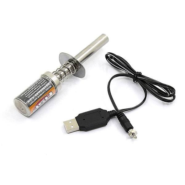 RC Nitro 1.2 V 1800Mah Genopladelig Gløderør Starter Tænder DC USB Oplader til Gas Nitro Motor P-WELLNGS
