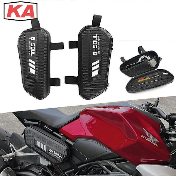 for Honda CB125R CB150R CB190R CB250R CB300R CB400 CB500X CB500R CB650R CB650F CB1100 Hard Shell Pakke Sideveske Trekantveske-WELLNGS left side