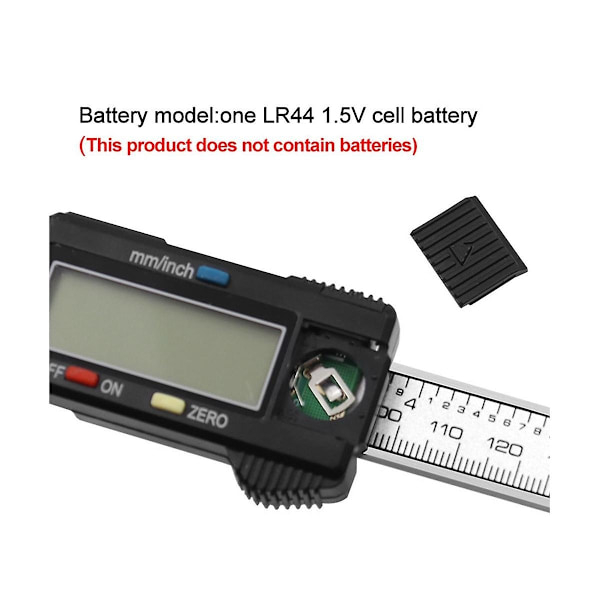 Rustfrit stål vandret lodret digital display lineal LCD display niveau skydelære 0-15cm-WELLNGS