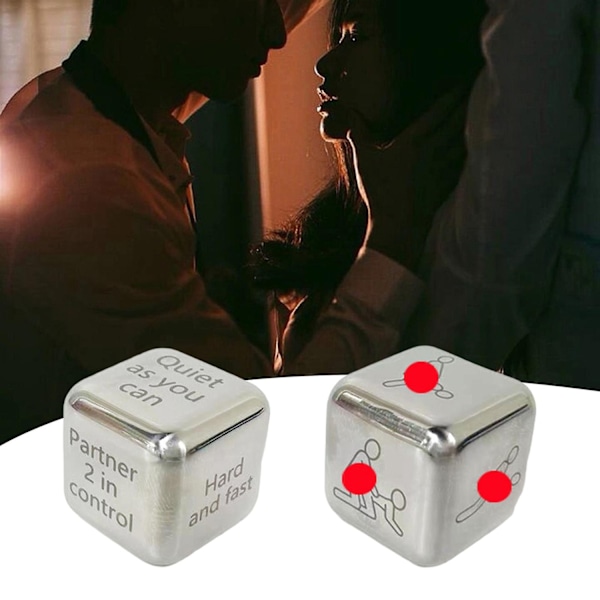 Metalliske Terninger Romantisk Datekveld Beslutnings Terninger Morsom Aktivitet Par Terningspill Lekeegnet for Valentinsdag Jubileum - WELLNGS B