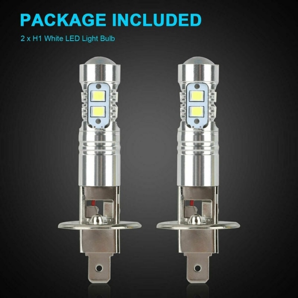H1 LED -ajovalopolttimo 6000k kauko- ja lähivalot 100w High Brightr 2kpl-WELLNGS
