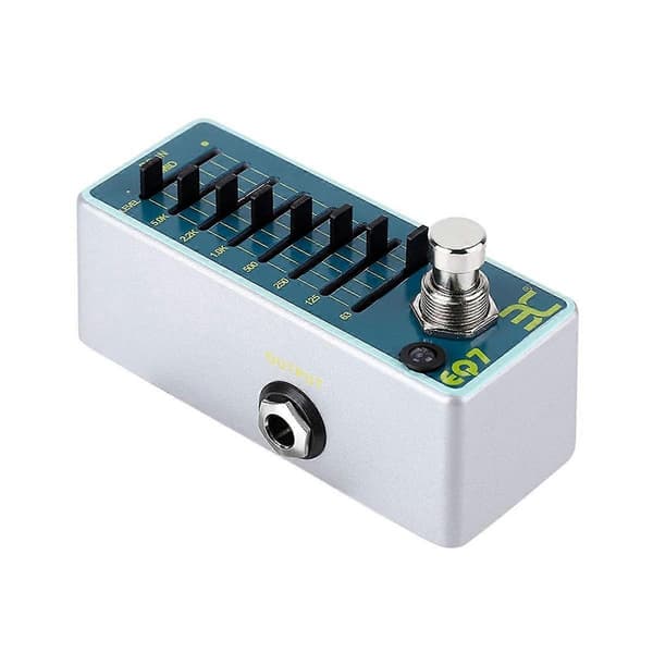 Kompatibel med EX EQ7 Gitarr Effektpedal 7-Bands EQ Full Metallskal True Bypass Fas Gitarrpedal Gitarrtillbehör-WELLNGS