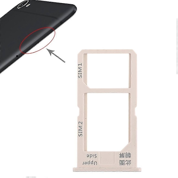 2 x SIM-kortskuffe for Vivo Y55-WELLNGS Gold