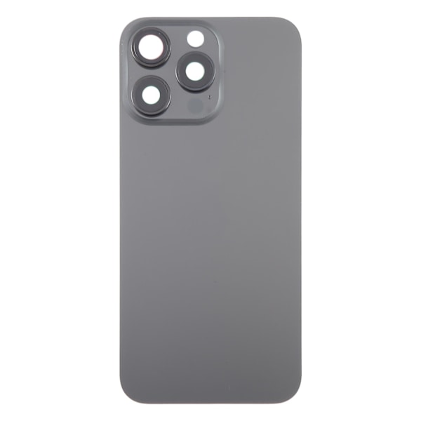 Glas batterilucka för iPhone 15 Pro Max-WELLNGS Black